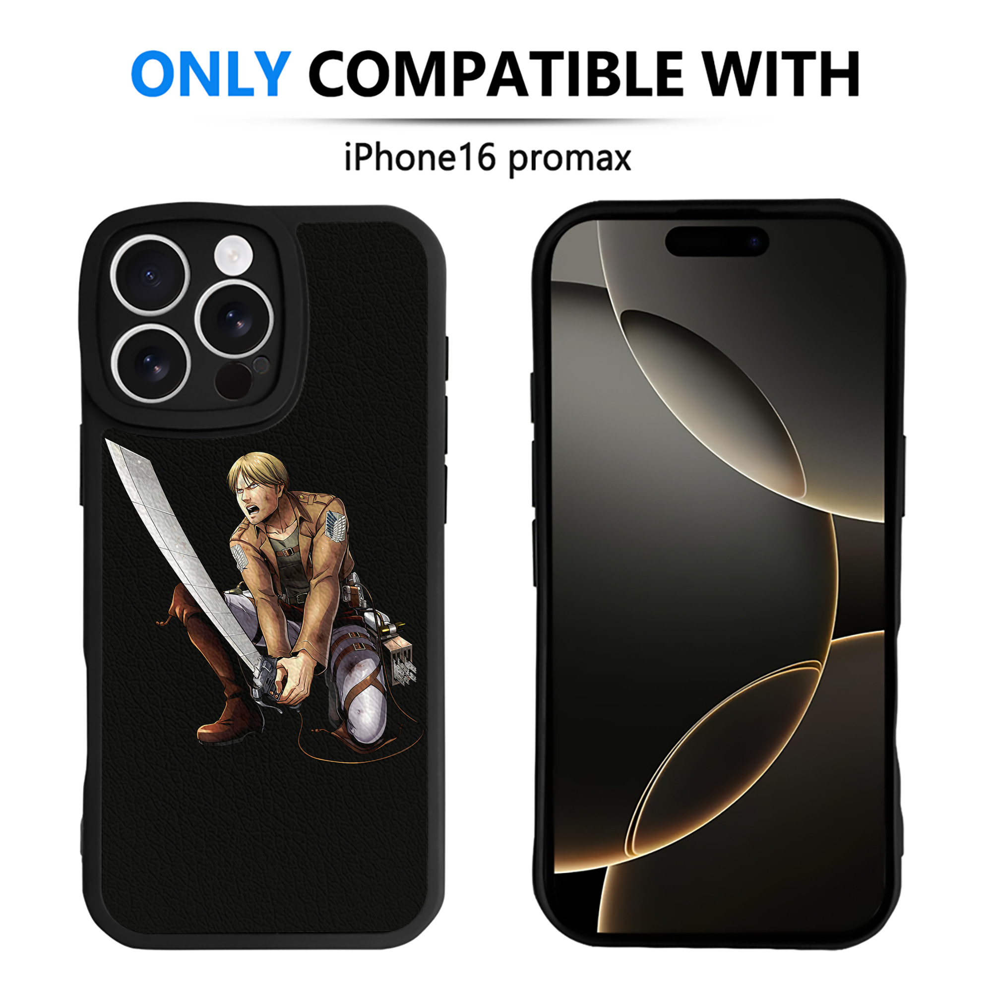 （画像用） 進撃の巨人 ミケ·ザカリアス Attack on Titan Mike Zakarius 【iPhone 16シリーズ対応】シリコンスマホケース（レザー調） 材質：シリコン